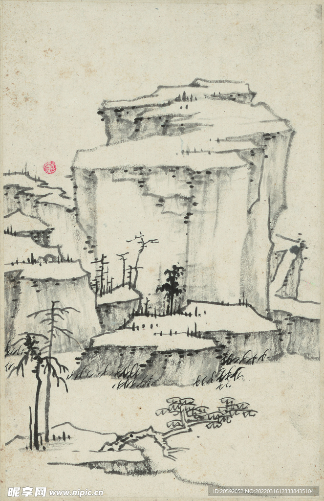 水墨画  