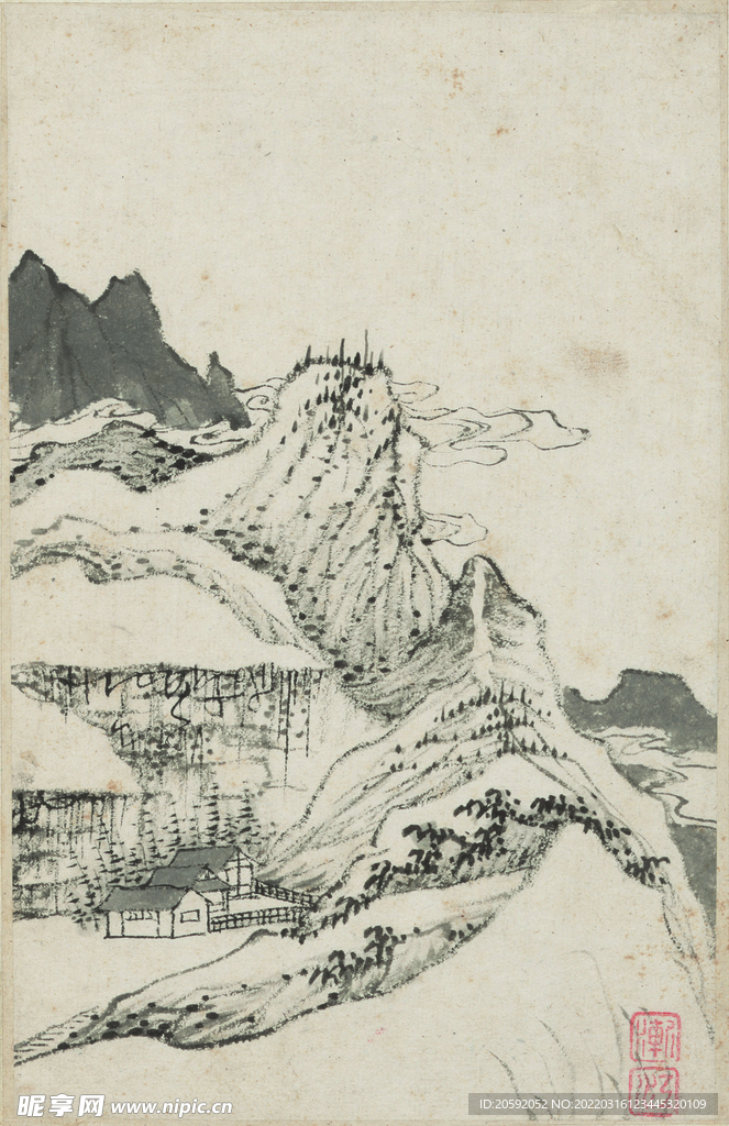水墨画    