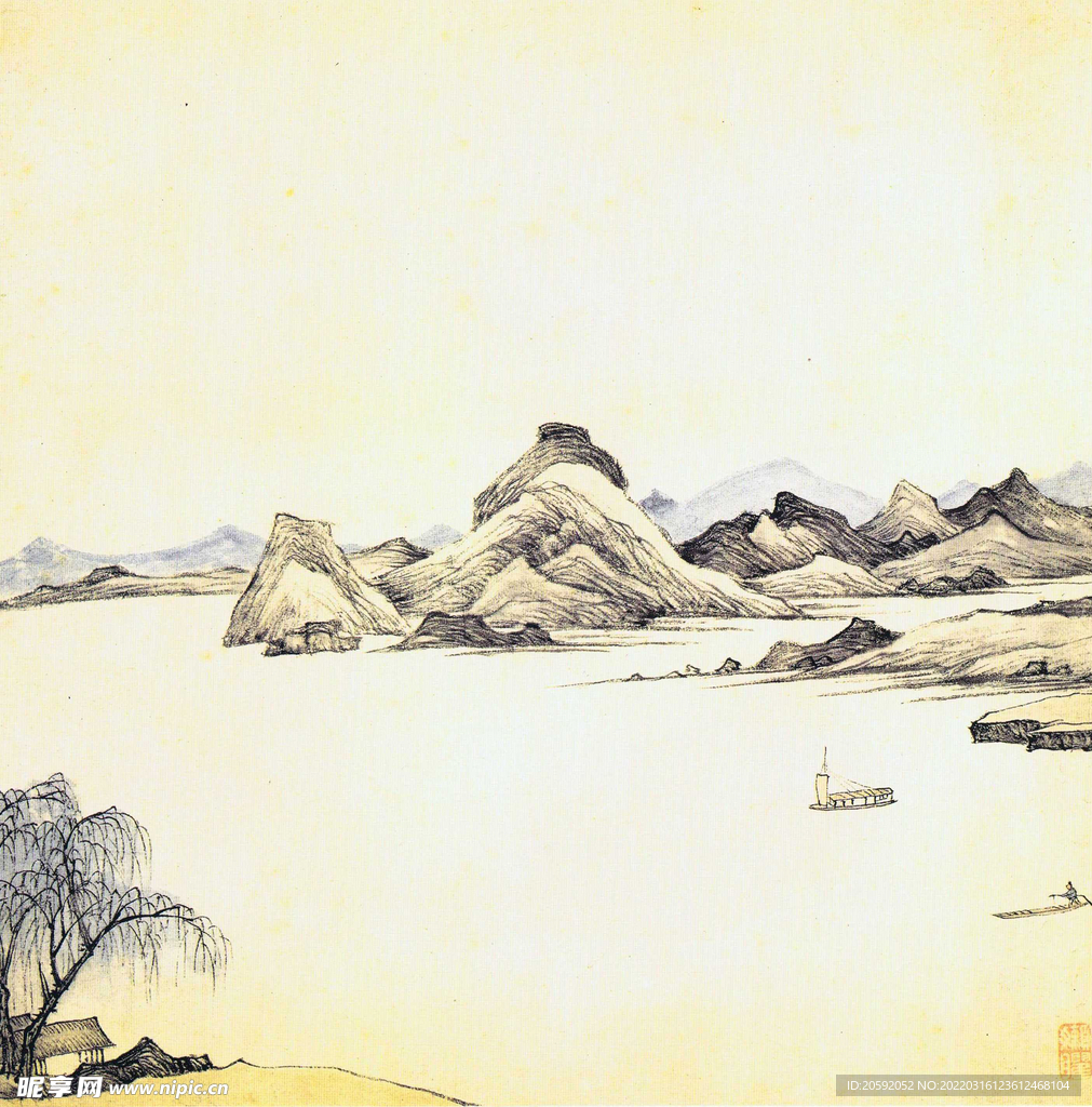 水墨画    