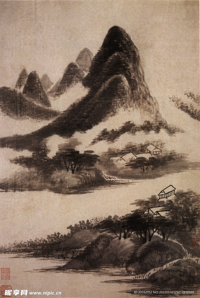 山水画  