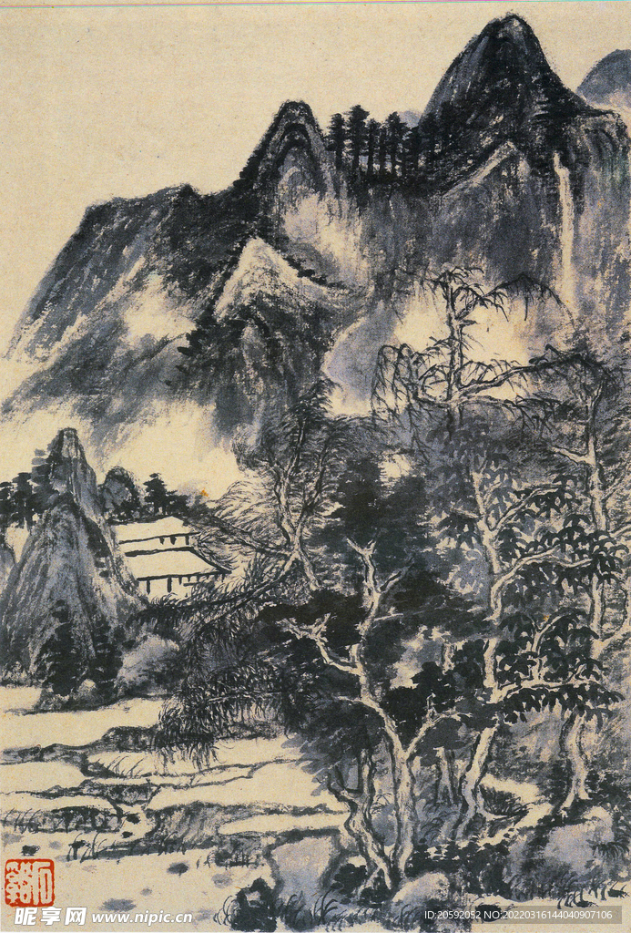 山水画  