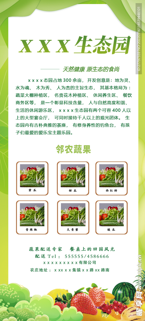 蔬菜水果易拉宝