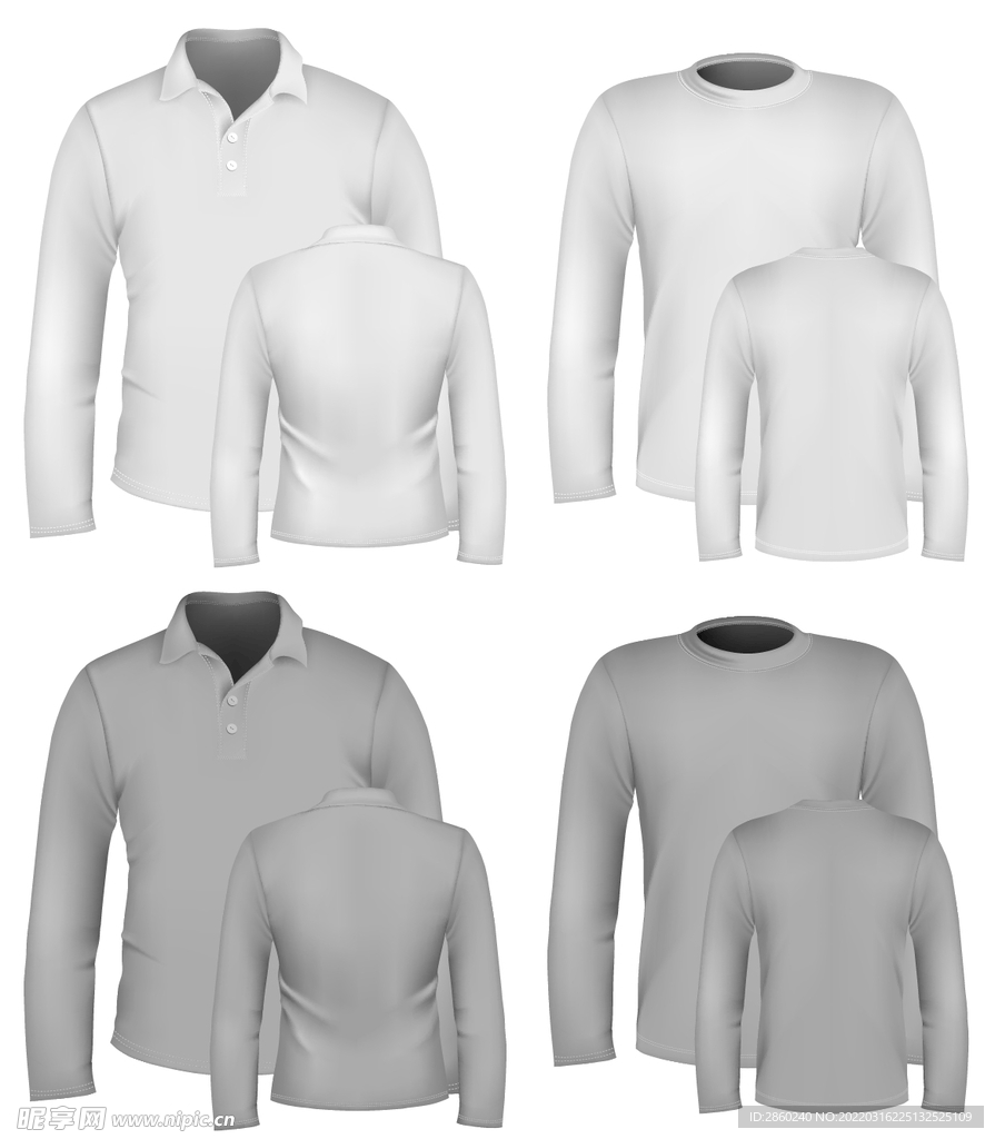 矢量衣服样机