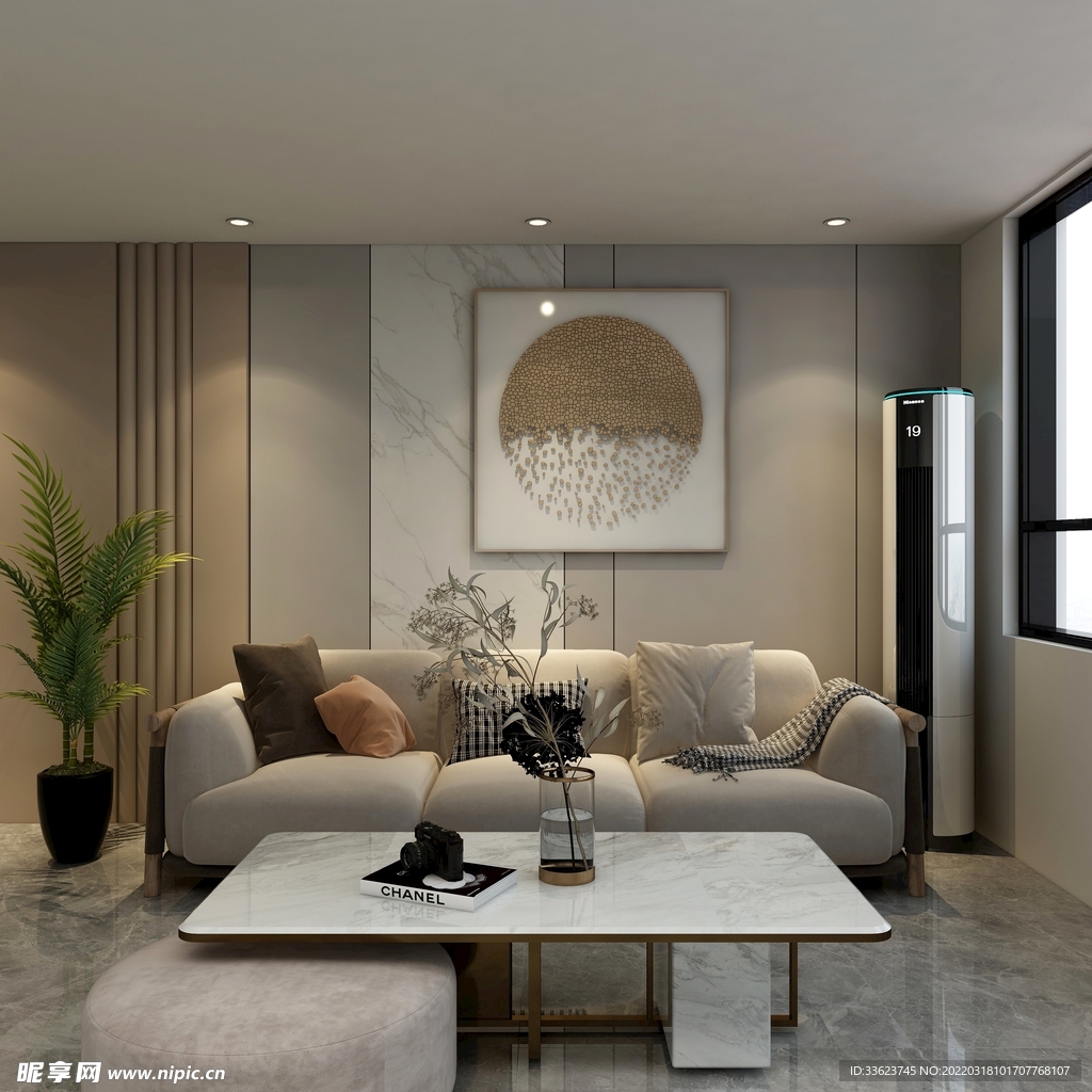 现代轻奢沙发背景