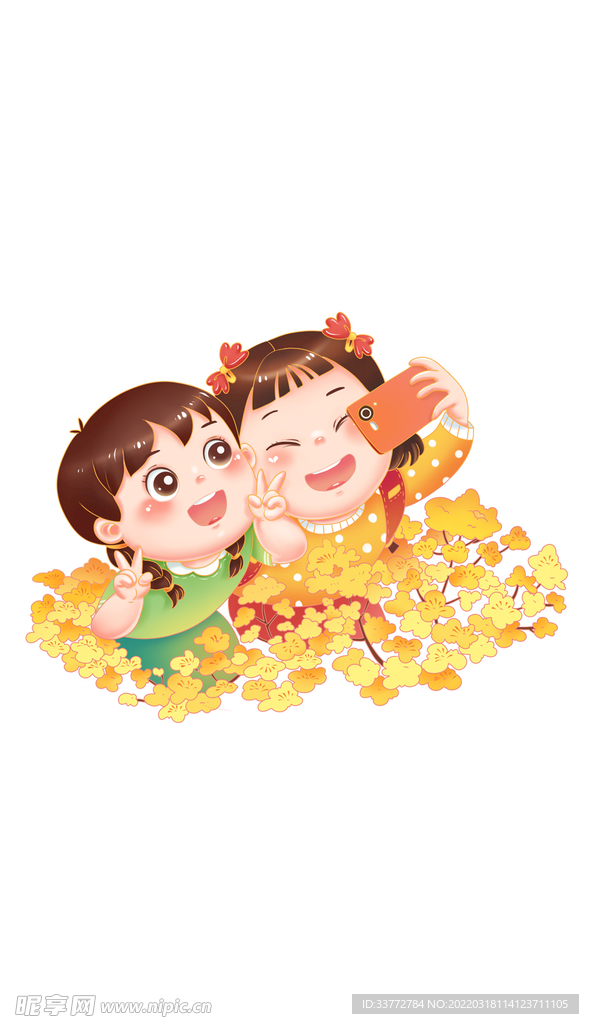 春游踏青春季旅行旅游女孩油菜花