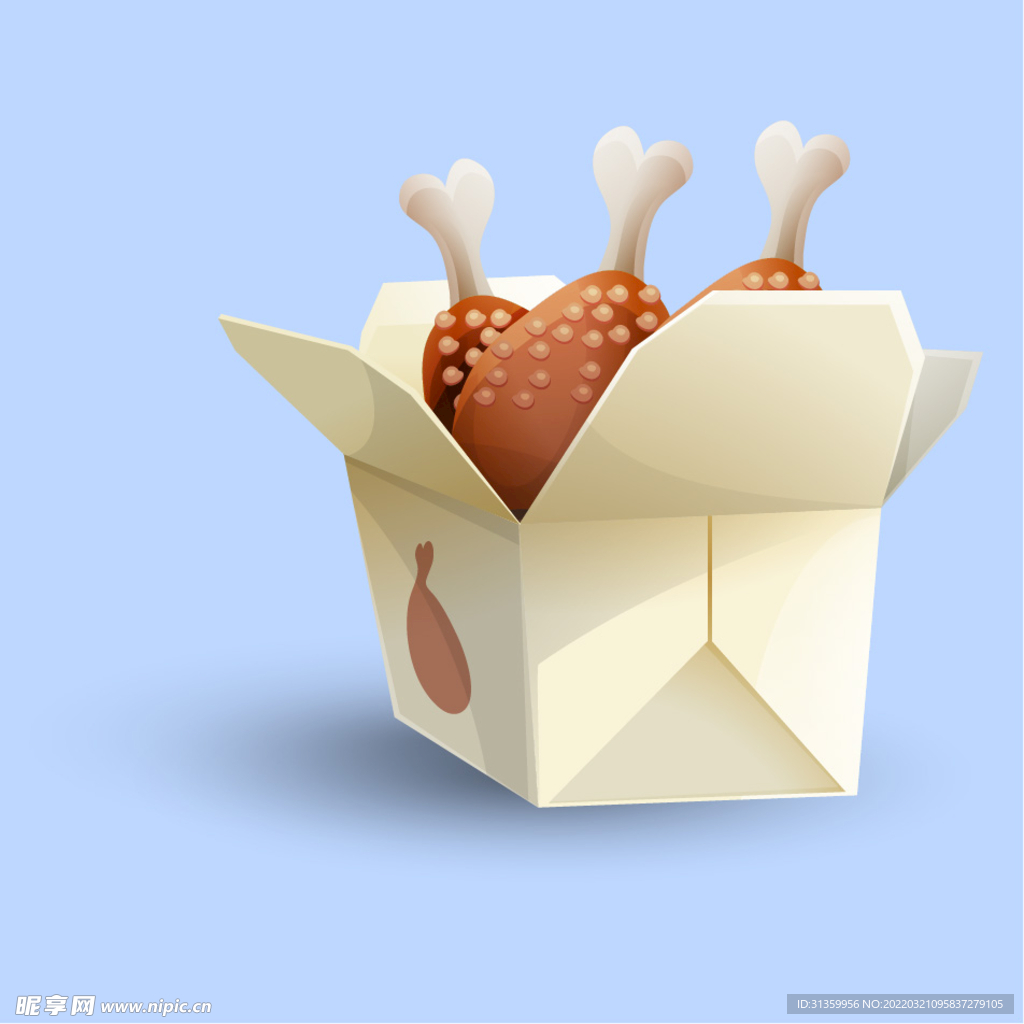 炸鸡腿矢量图形标识设计