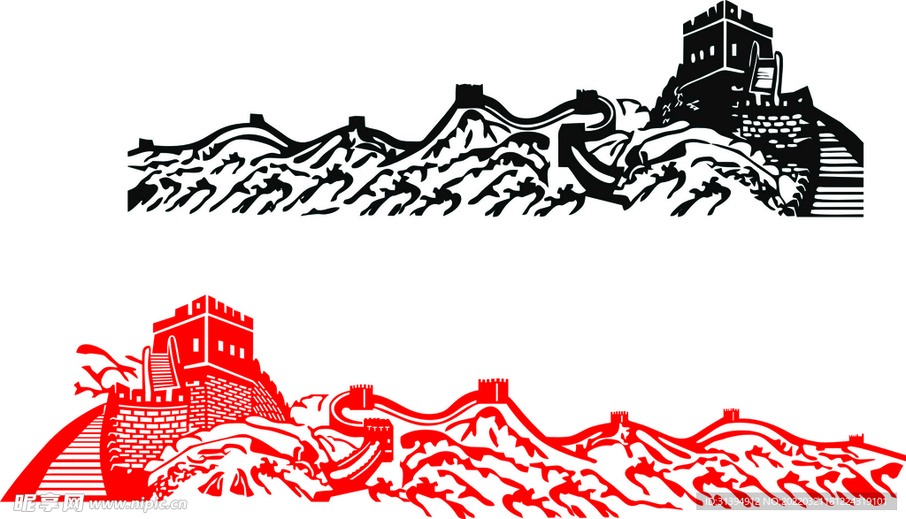 手绘长城