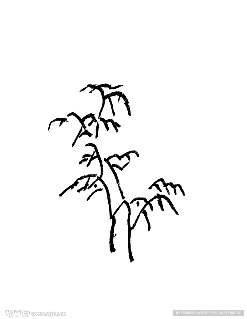 s手绘枯树素材