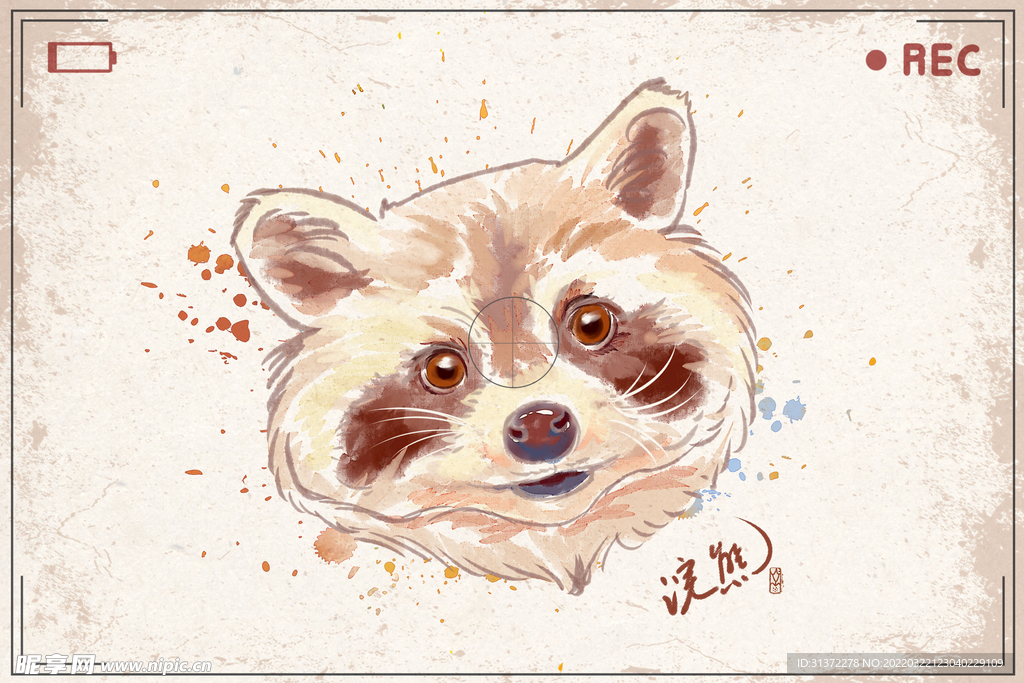  手绘卡通动物图片