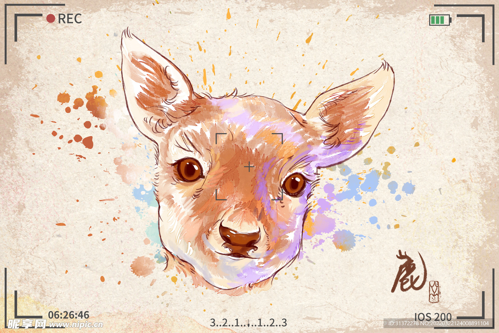 手绘卡通动物图片