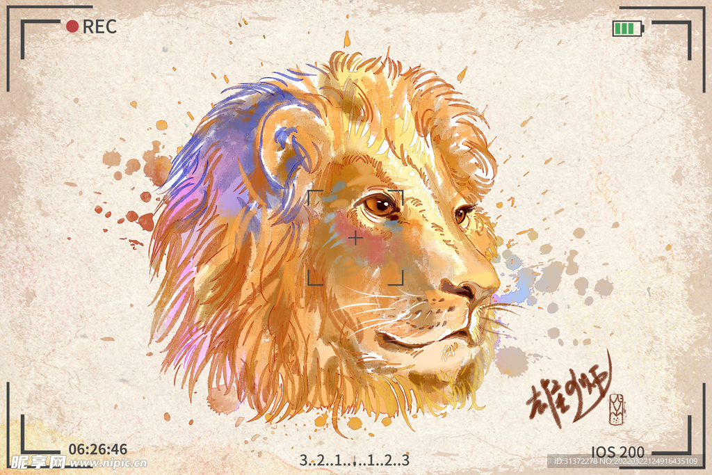 手绘卡通动物图片