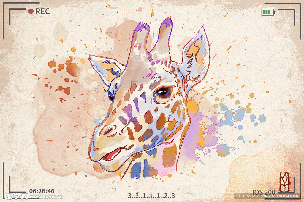 手绘卡通动物图片