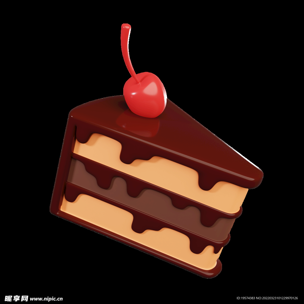 巧克力樱桃蛋糕布朗尼