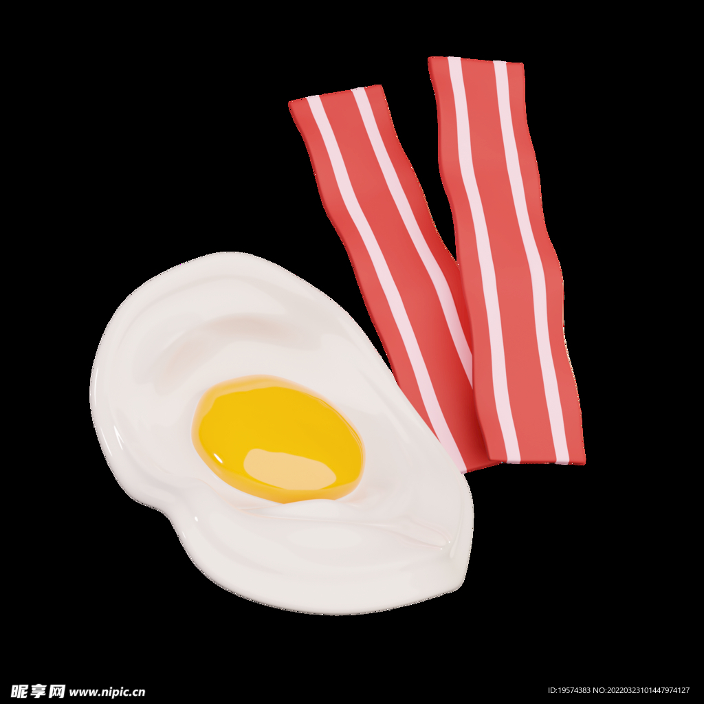 鸡蛋煎蛋培根早餐