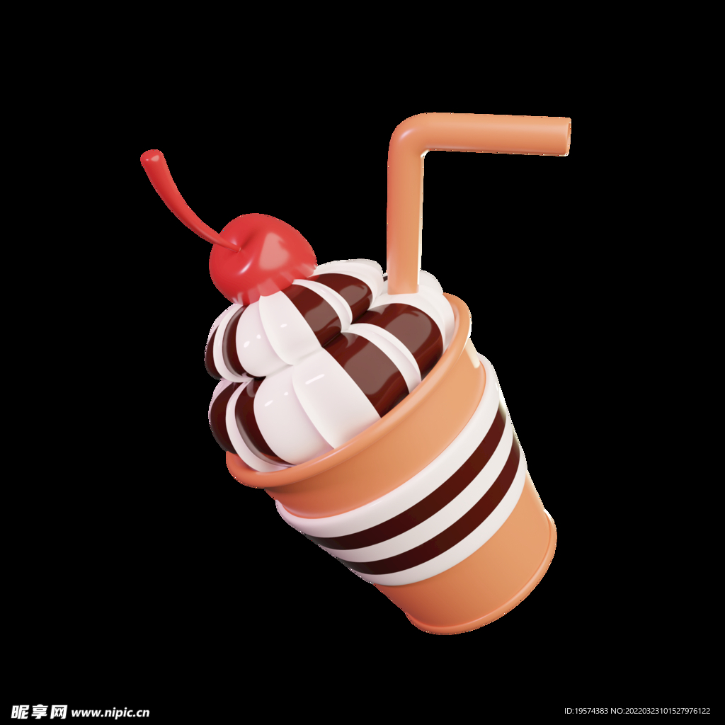 加冰激凌的饮料