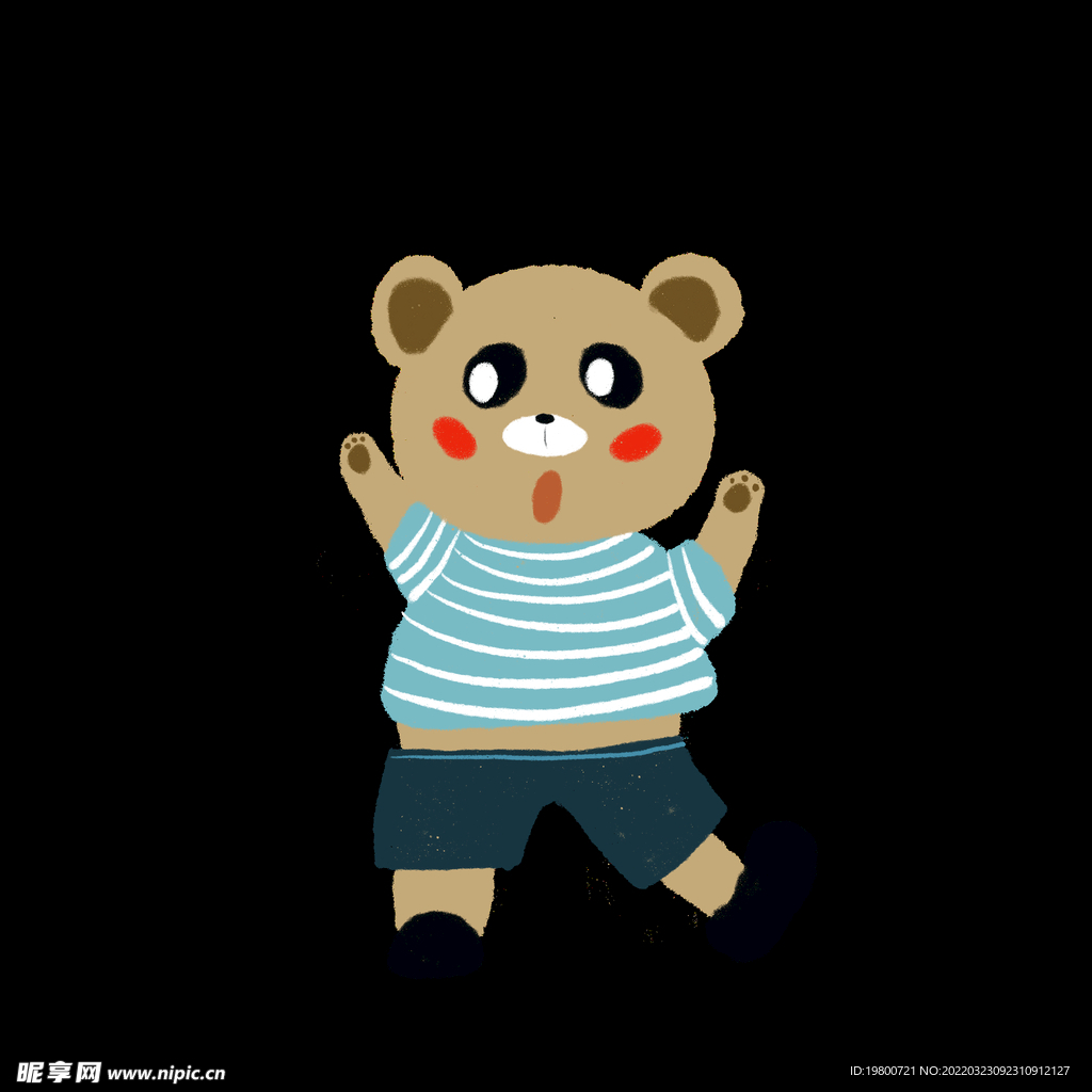 插画小元素卡通熊