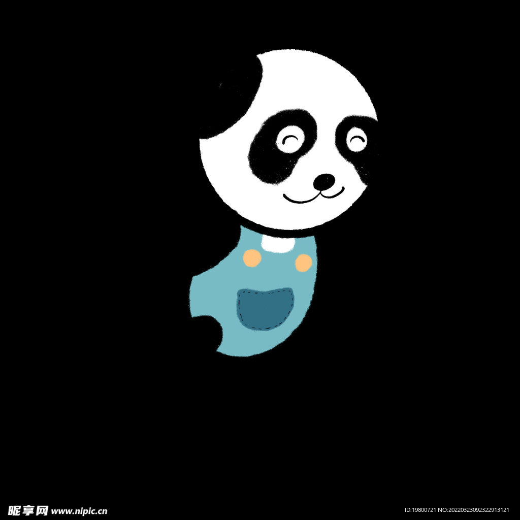 插画小元素卡通熊猫
