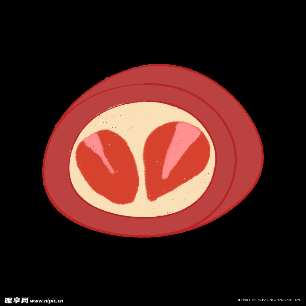 插画小元素草莓蛋糕