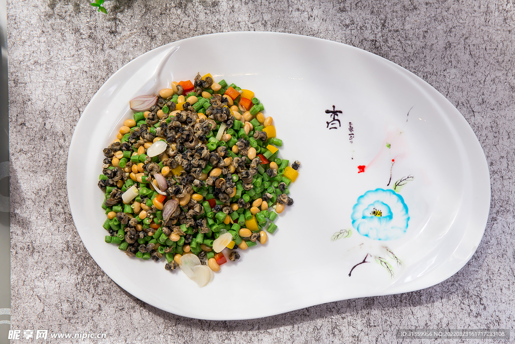鲜黄豆脆皮炒螺肉