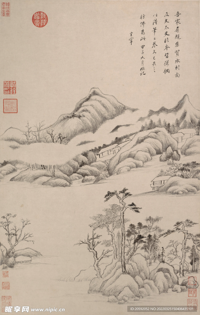  山水画  