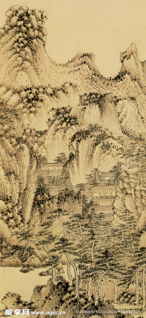  山水画  