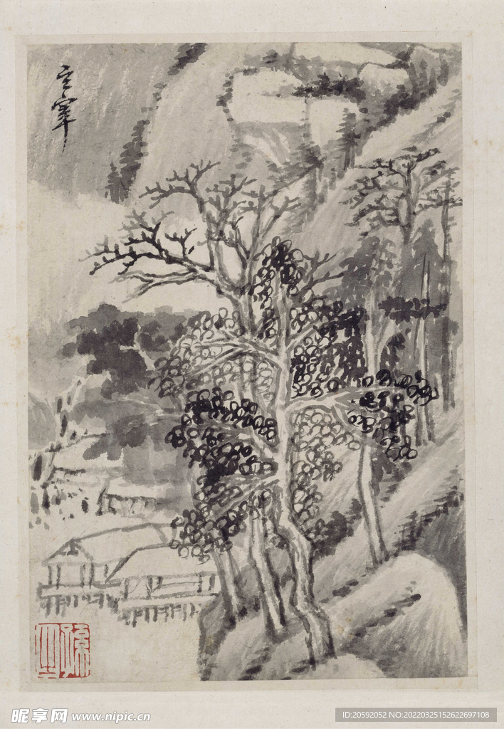 水墨画  