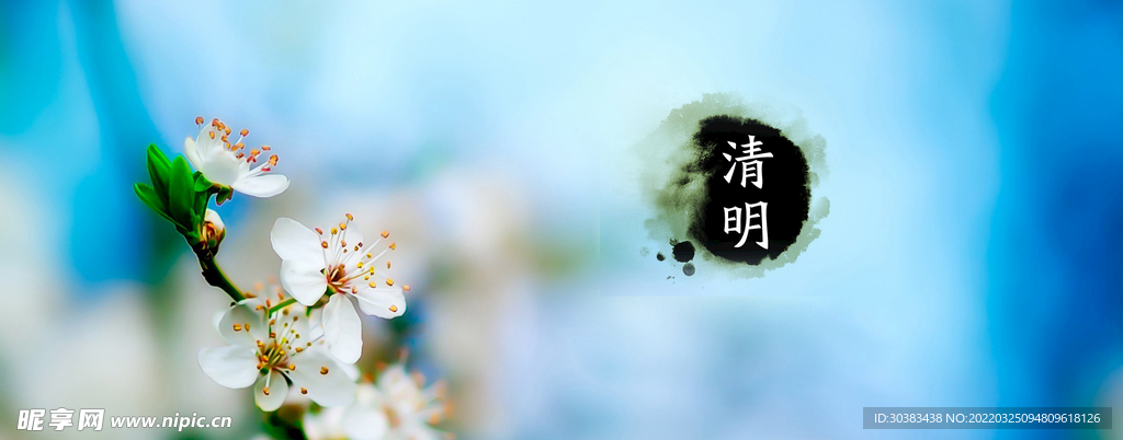 清明节海报模板PSD