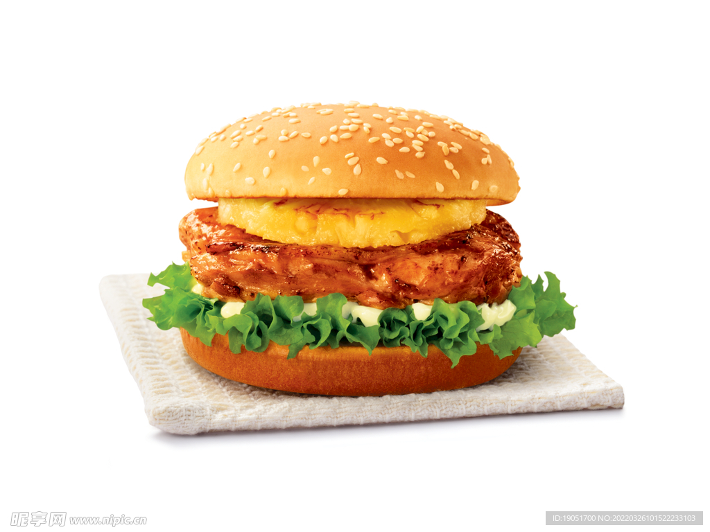 夏威夷菠萝鸡腿堡