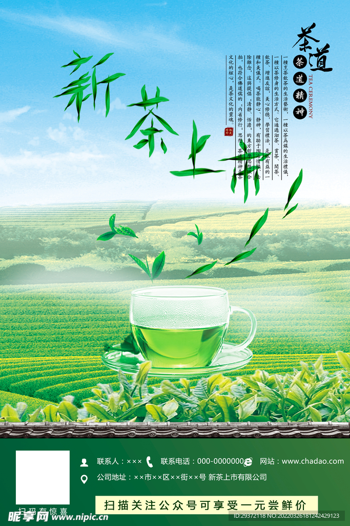 新茶上市春茶上市茶文化宣传展板