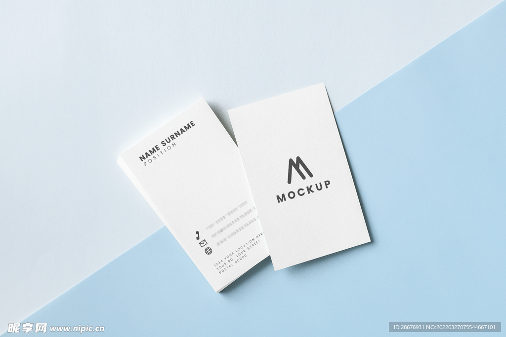 名片卡片样机实物展示效果图