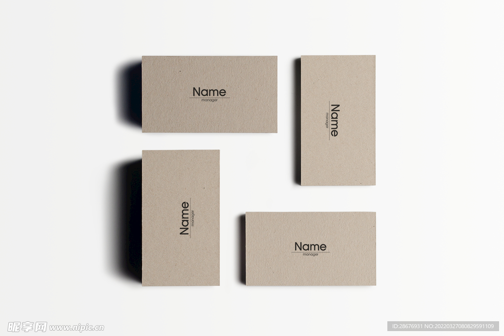 名片卡片样机实物展示效果图