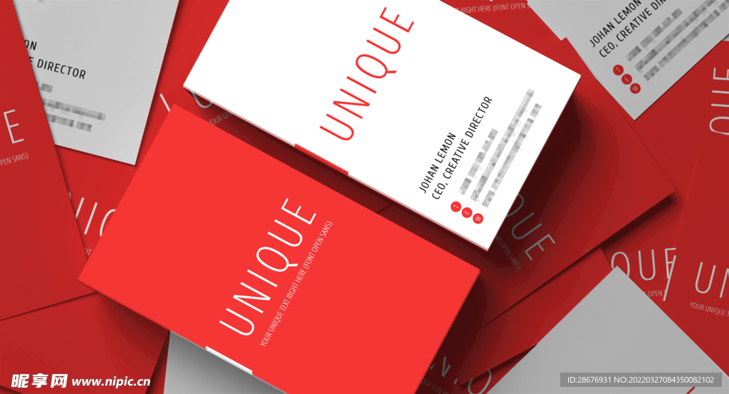 名片卡片样机实物展示效果图