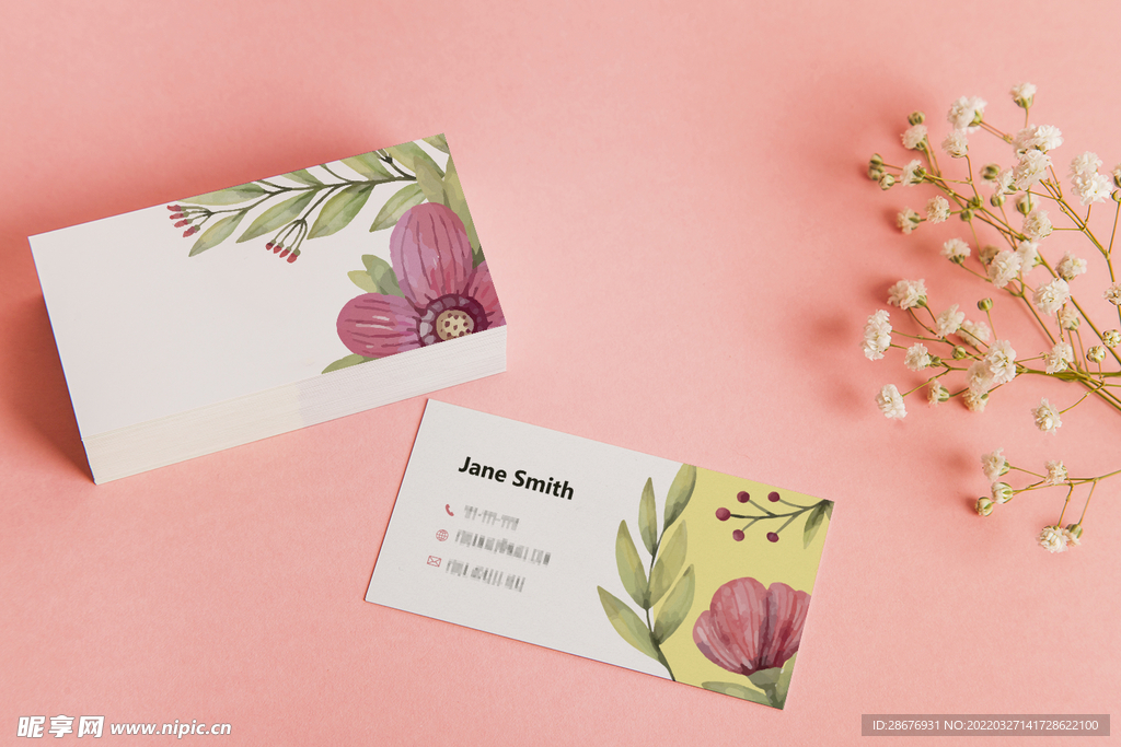 名片卡片样机实物展示效果图