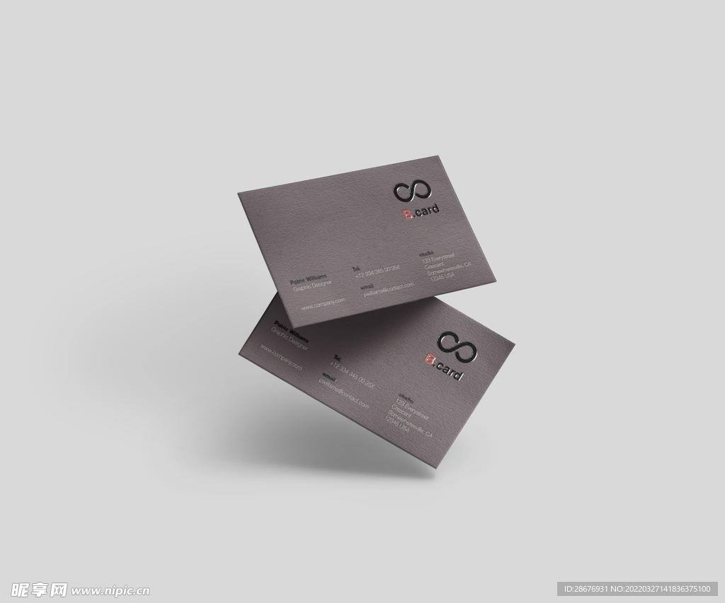 名片卡片样机实物展示效果图