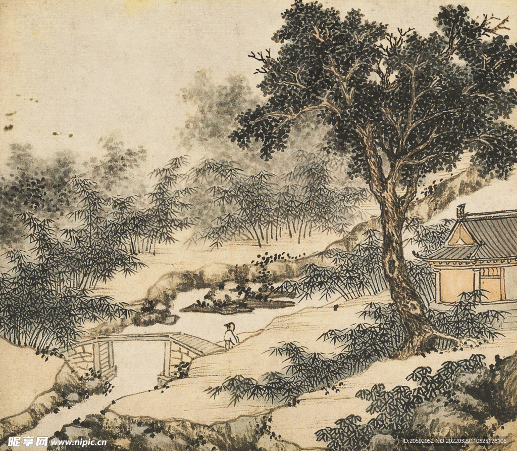 水墨画  