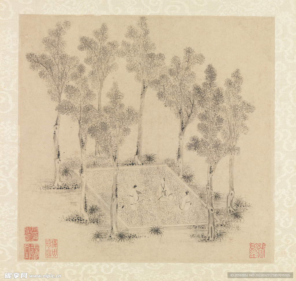 文徵明水墨画 