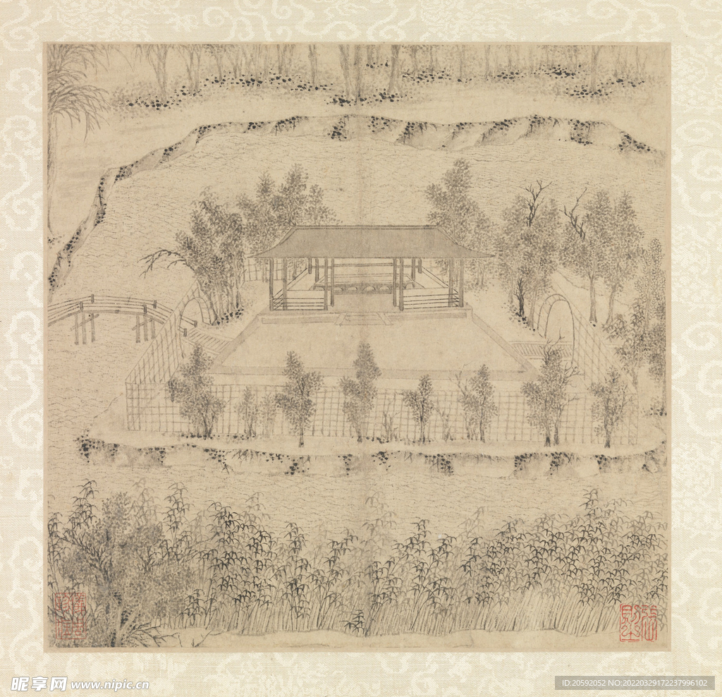 文徵明山水画  