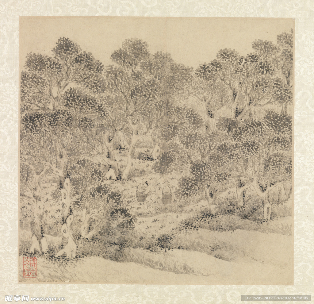 文徵明山水画 