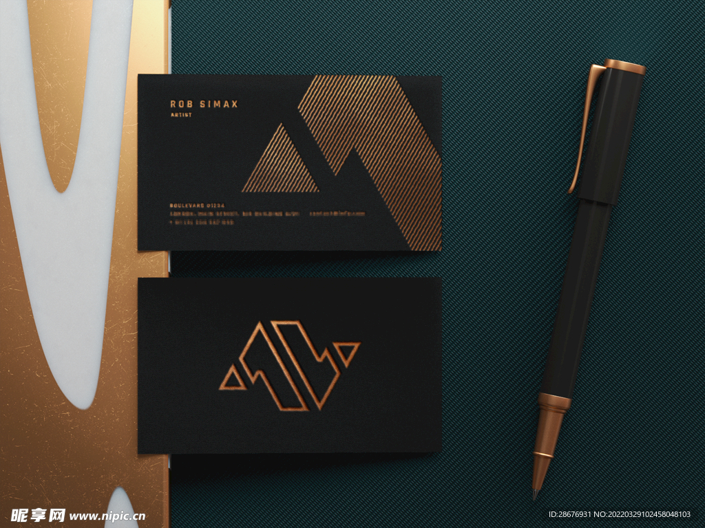 名片卡片样机实物展示效果图