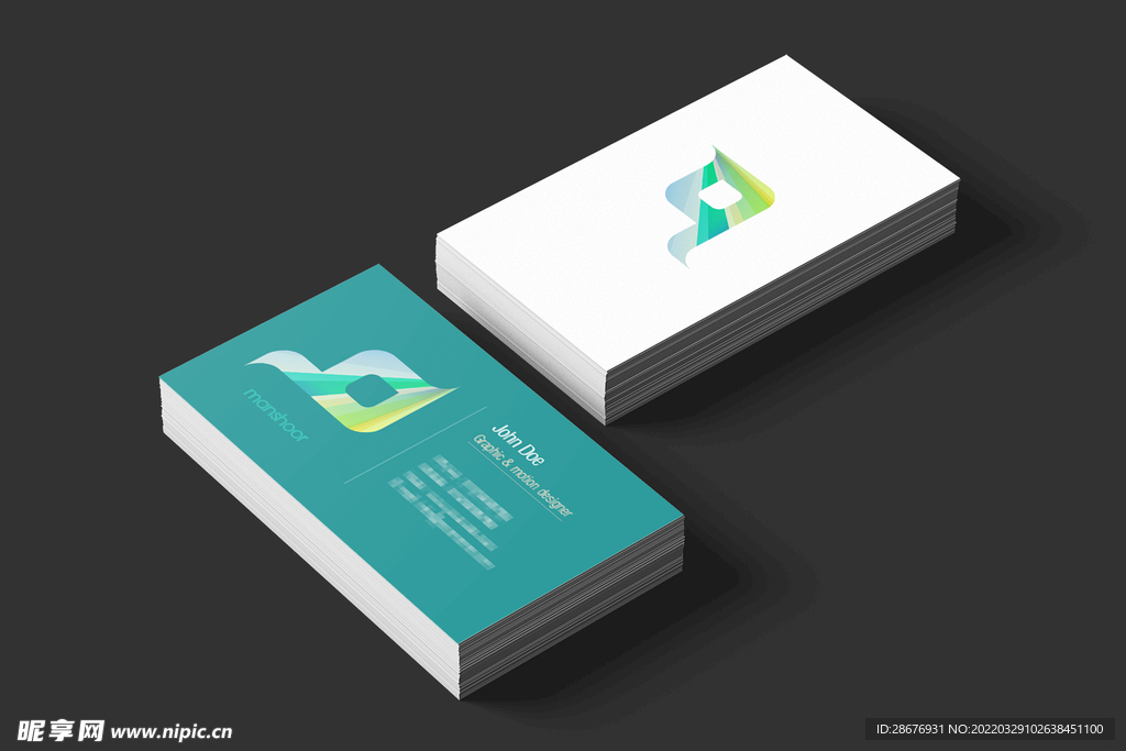 名片卡片样机实物展示效果图