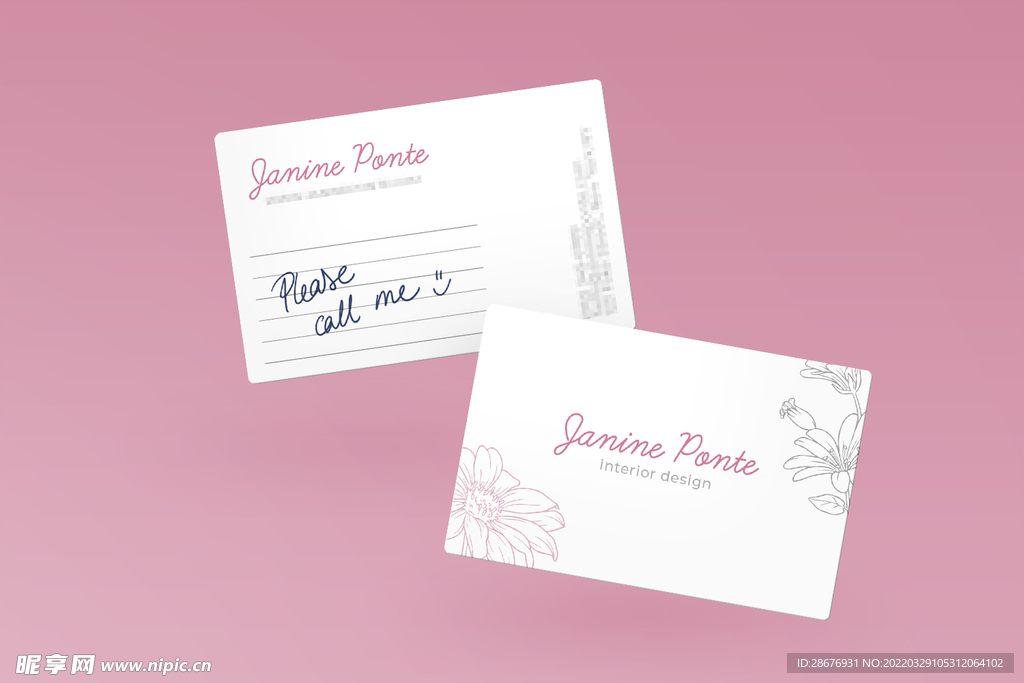 名片卡片样机实物展示效果图