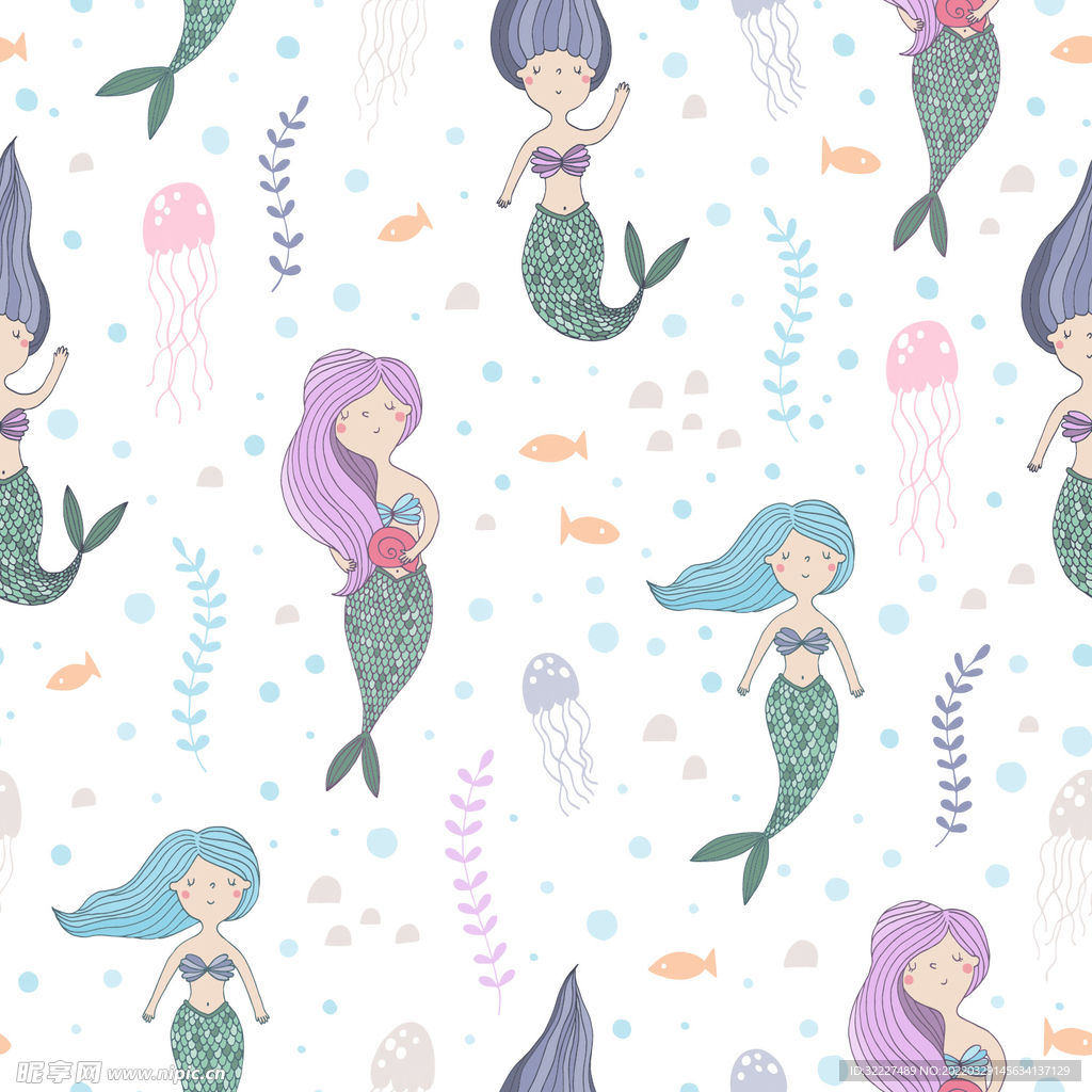卡通美人鱼