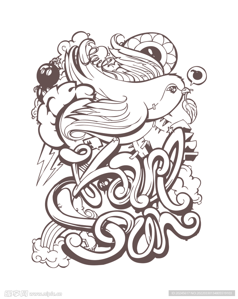 北欧古典插画