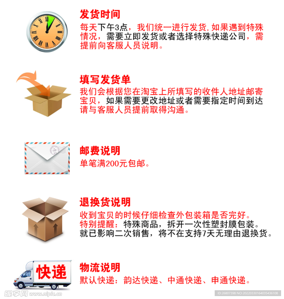 发货说明