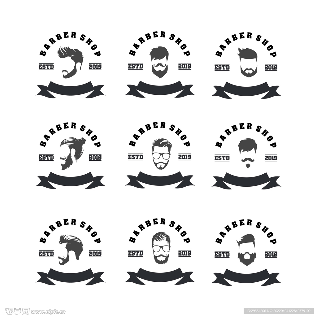 理发店logo图片