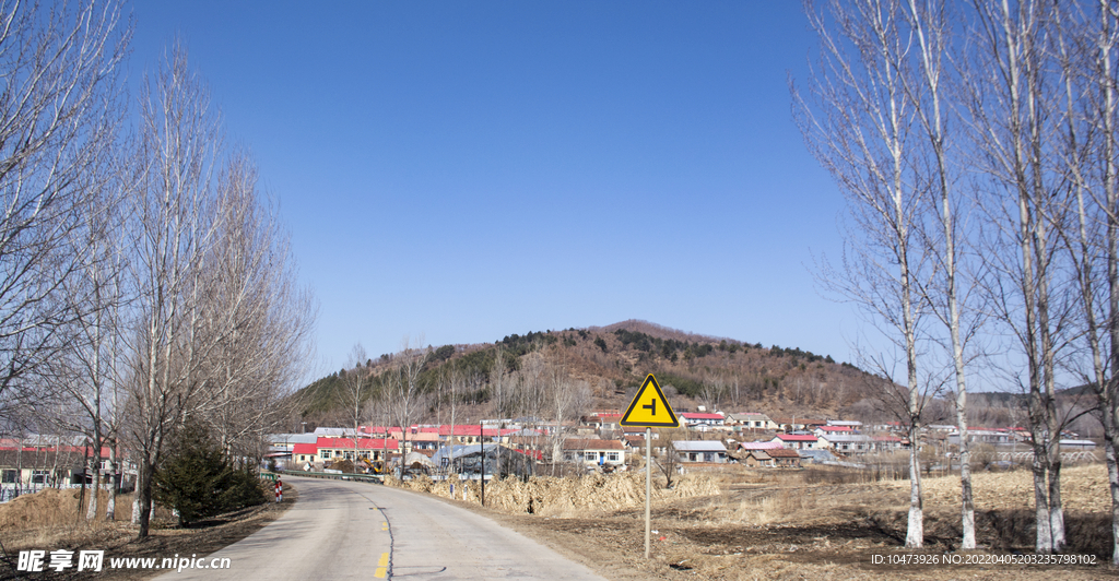 原野村庄摄影图片