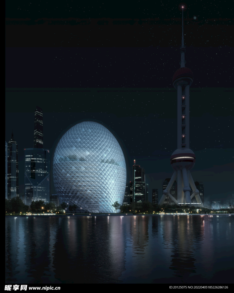 场馆夜景效果
