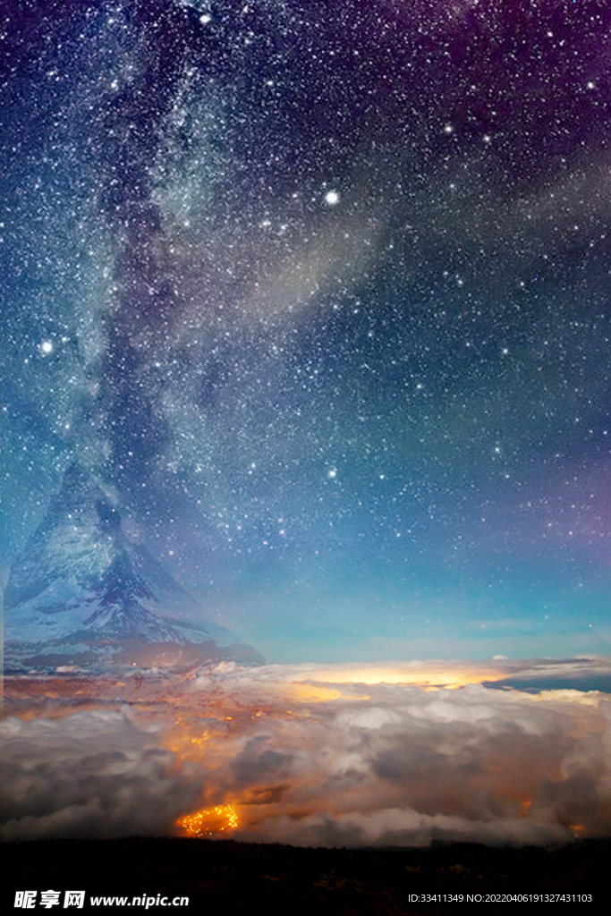 创意星空合成海报图片 
