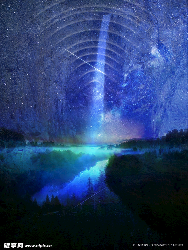 创意星空合成海报图片 