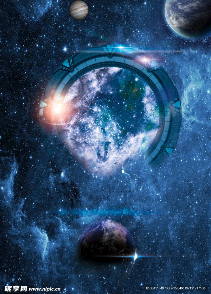创意星空合成海报图片 